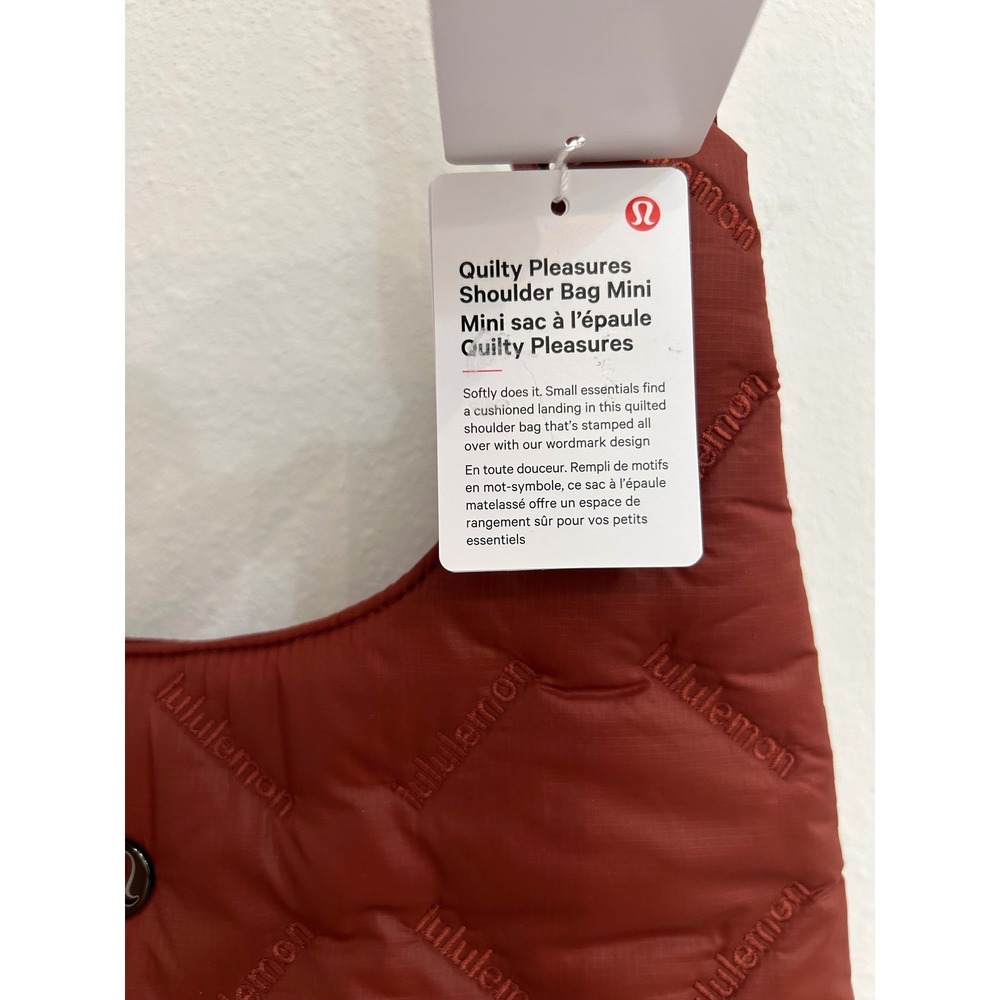 Lululemon 5L Quilty Pleasures Shoulder Bag Mini Roasted Wood NWT - Picture 4 of 6
